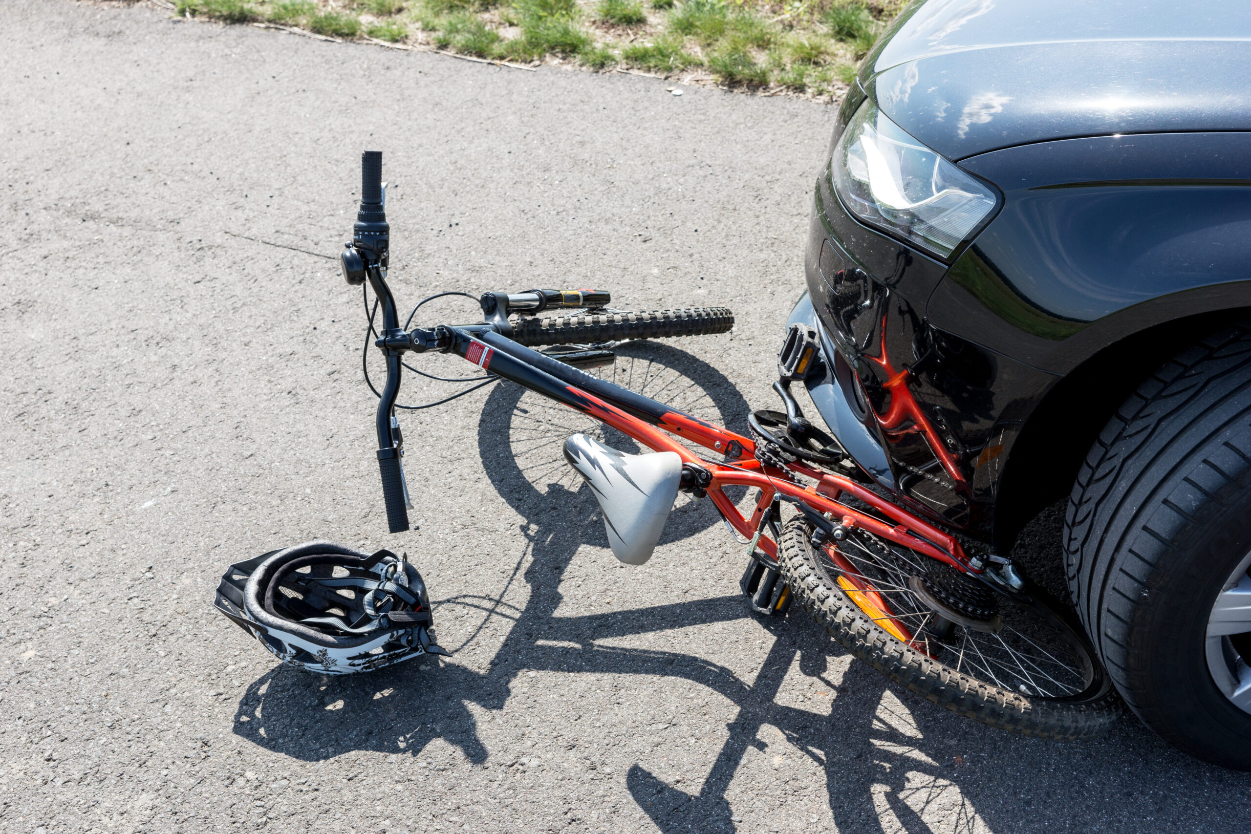 high-angle-view-bicycle-parked-street